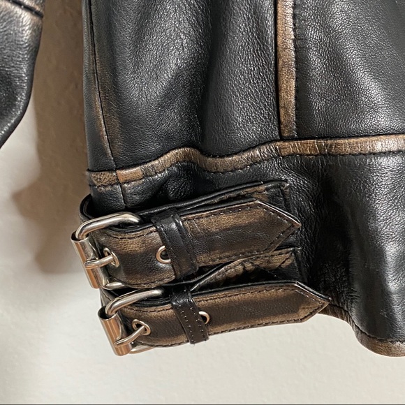 Bagatelle.NYC Genuine Aged leather Moto Jacket S - Picture 8 of 16